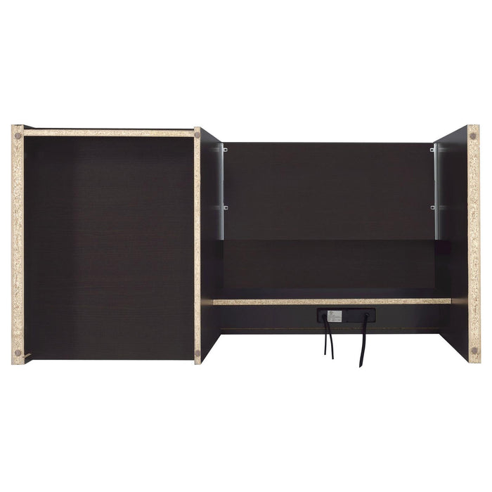 Halston Rectangular Connect-it Office Desk Cappuccino - Home Discount Furniture - NJ-linden