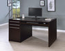 Halston 3-drawer Connect-it Office Desk Cappuccino - Home Discount Furniture - NJ-linden