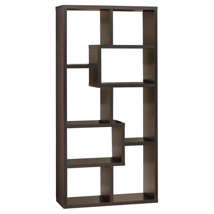 Theo 10-shelf Bookcase Cappuccino - Home Discount Furniture - NJ-linden