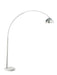 Krester Arched Floor Lamp Brushed Steel and Chrome - Home Discount Furniture - NJ-linden