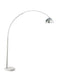 Krester Arched Floor Lamp Brushed Steel and Chrome - Home Discount Furniture - NJ-linden