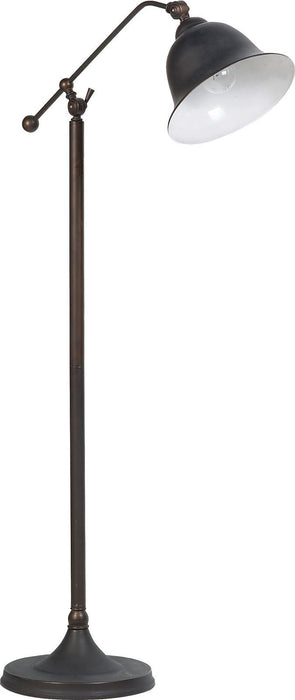 Eduardo Bell Shade Floor Lamp Dark Bronze - Home Discount Furniture - NJ-linden
