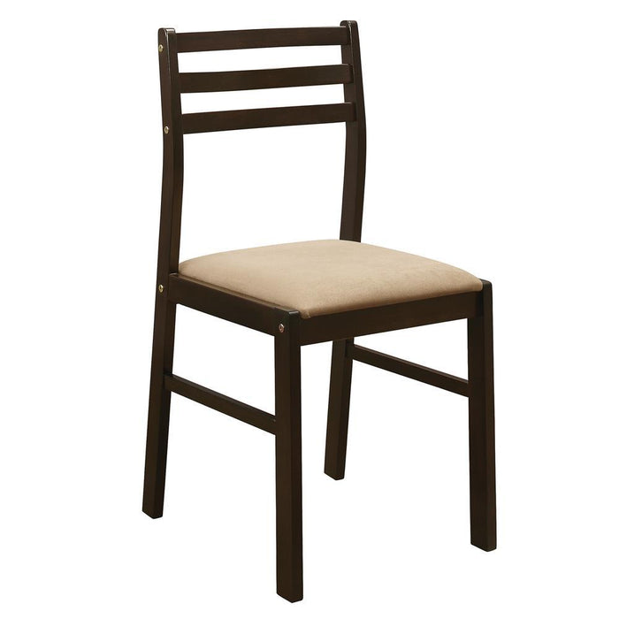 Bucknell 3-piece Dining Set with Drop Leaf Cappuccino and Tan - Home Discount Furniture - NJ-linden