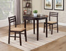 Bucknell 3-piece Dining Set with Drop Leaf Cappuccino and Tan - Home Discount Furniture - NJ-linden