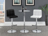 Lenny Adjustable Bar Stools Chrome and Black (Set of 2) - Home Discount Furniture - NJ-linden