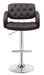 Brandi Adjustable Bar Stool Chrome and Brown - Home Discount Furniture - NJ-linden