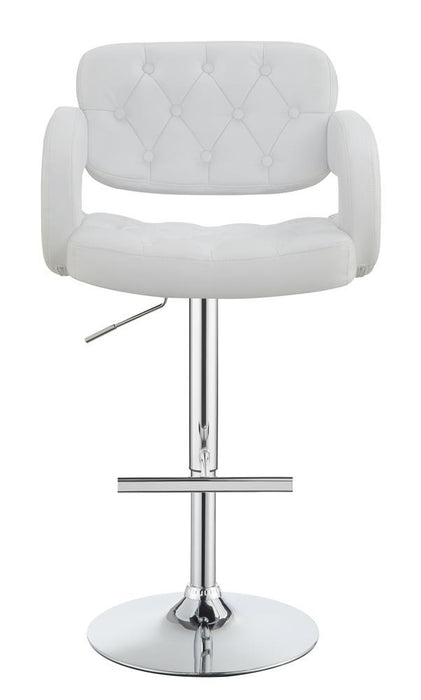 Brandi Adjustable Bar Stool Chrome and White - Home Discount Furniture - NJ-linden