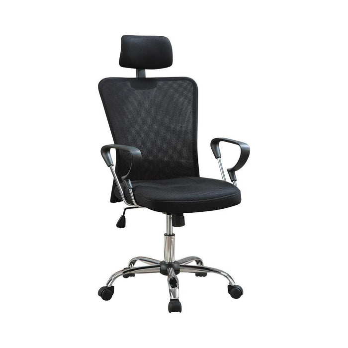 Stark Mesh Back Office Chair Black and Chrome - Home Discount Furniture - NJ-linden
