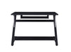 Mallet Computer Desk with Bottom Shelf Black - Home Discount Furniture - NJ-linden