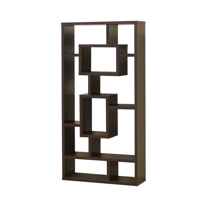 Howie 10-shelf Bookcase Cappuccino - Home Discount Furniture - NJ-linden