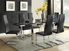 Montclair High Back Dining Chairs Black and Chrome (Set of 4) - Home Discount Furniture - NJ-linden