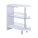Adolfo 3-tier Bar Table Glossy White and Clear - Home Discount Furniture - NJ-linden