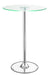 Thea LED Bar Table Chrome and Clear - Home Discount Furniture - NJ-linden