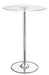 Thea LED Bar Table Chrome and Clear - Home Discount Furniture - NJ-linden
