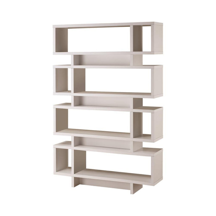 Reid 4-tier Open Back Bookcase White - Home Discount Furniture - NJ-linden