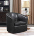 Turner Upholstery Sloped Arm Accent Swivel Chair Dark Brown - Home Discount Furniture - NJ-linden