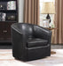 Turner Upholstery Sloped Arm Accent Swivel Chair Dark Brown - Home Discount Furniture - NJ-linden