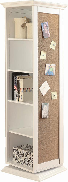 Robinsons Swivel Accent Cabinet with Cork Board White - Home Discount Furniture - NJ-linden