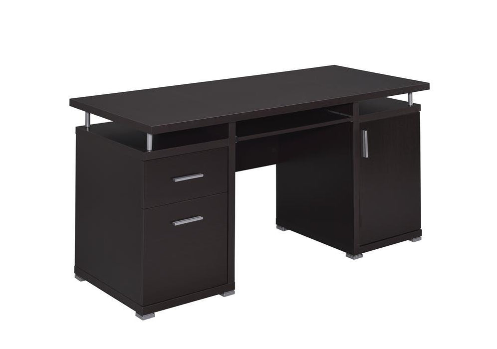 Tracy 2-drawer Computer Desk Cappuccino - Home Discount Furniture - NJ-linden