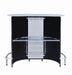 Lacewing 1-shelf Bar Unit Glossy Black and White - Home Discount Furniture - NJ-linden