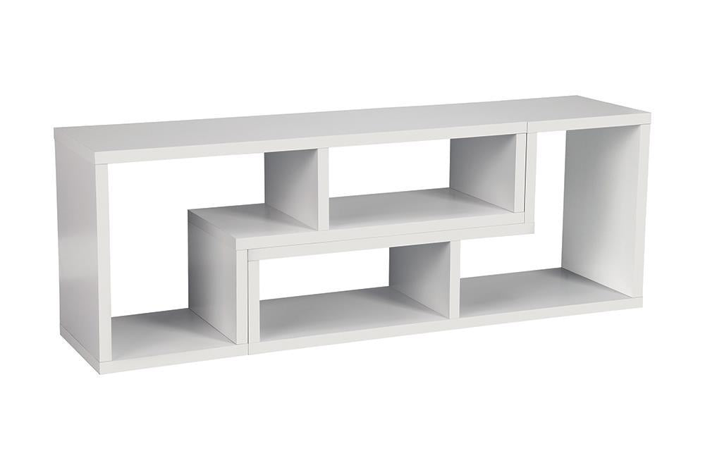 Velma Convertible TV Console and Bookcase White - Home Discount Furniture - NJ-linden