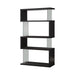 Emelle 4-tier Bookcase Black and Clear - Home Discount Furniture - NJ-linden