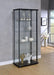 Delphinium 5-shelf Glass Curio Cabinet Black and Clear - Home Discount Furniture - NJ-linden