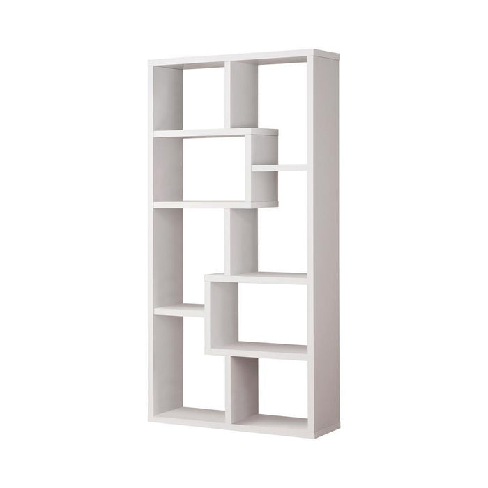 Theo 10-shelf Bookcase White - Home Discount Furniture - NJ-linden