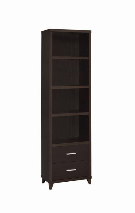 Lewes 2-drawer Media Tower Cappuccino - Home Discount Furniture - NJ-linden