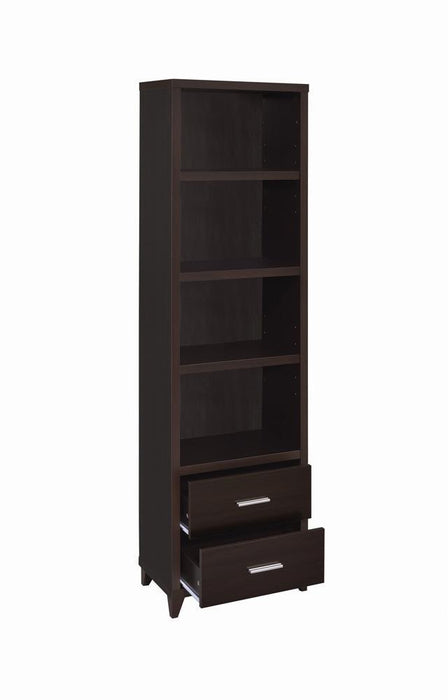Lewes 2-drawer Media Tower Cappuccino - Home Discount Furniture - NJ-linden