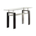 Dyer Tempered Glass Sofa Table with Shelf Black - Home Discount Furniture - NJ-linden