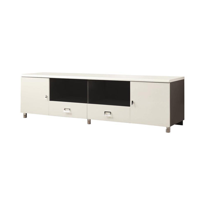 Burkett 2-drawer TV Console White and Grey - Home Discount Furniture - NJ-linden