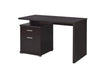 Irving 2-drawer Office Desk with Cabinet Cappuccino - Home Discount Furniture - NJ-linden