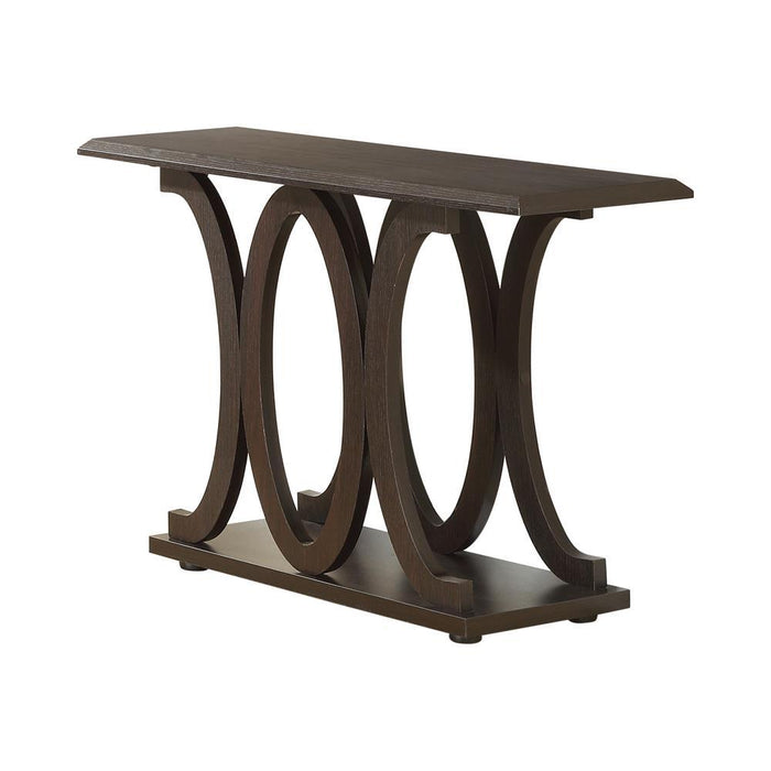 Shelly C-shaped Base Sofa Table Cappuccino - Home Discount Furniture - NJ-linden