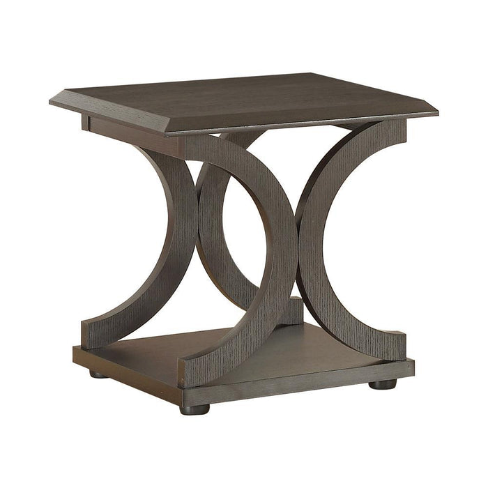 Shelly C-shaped Base End Table Cappuccino - Home Discount Furniture - NJ-linden
