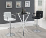 Denali Round Glass Top Bar Table Chrome - Home Discount Furniture - NJ-linden