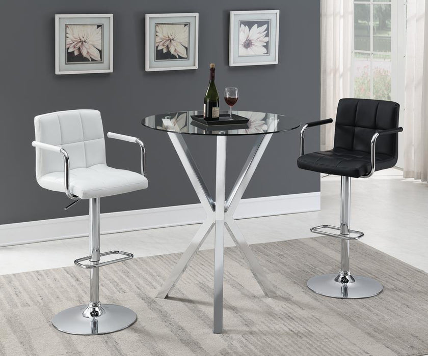 Palomar Adjustable Height Bar Stool Black and Chrome - Home Discount Furniture - NJ-linden