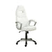 Bruce Adjustable Height Office Chair White and Silver - Home Discount Furniture - NJ-linden
