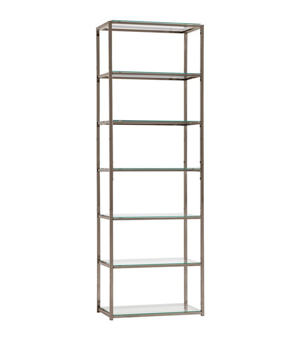 Kate 6-shelf Bookcase Black Nickel - Home Discount Furniture - NJ-linden