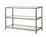 Trini Sofa Table with Glass Shelf Black Nickel - Home Discount Furniture - NJ-linden