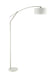 Moniz Adjustable Arched Arm Floor Lamp Chrome and White - Home Discount Furniture - NJ-linden