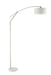Moniz Adjustable Arched Arm Floor Lamp Chrome and White - Home Discount Furniture - NJ-linden