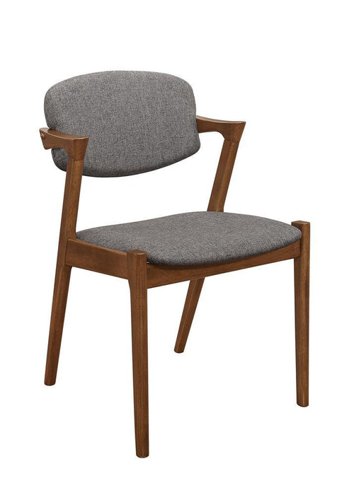 Malone Dining Side Chairs Grey and Dark Walnut (Set of 2) - Home Discount Furniture - NJ-linden