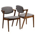 Malone Dining Side Chairs Grey and Dark Walnut (Set of 2) - Home Discount Furniture - NJ-linden