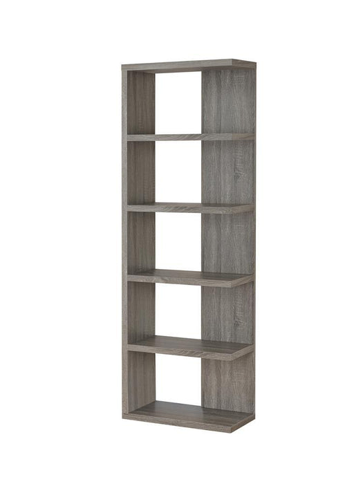 Harrison 5-tier Bookcase Weathered Grey - Home Discount Furniture - NJ-linden