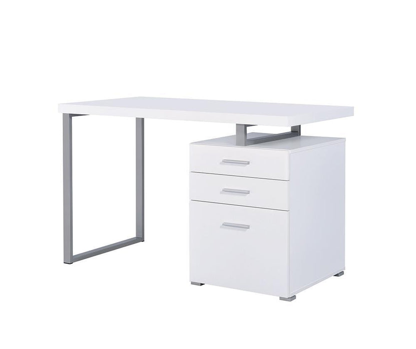 Brennan 3-drawer Office Desk White - Home Discount Furniture - NJ-linden