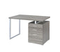 Brennan 3-drawer Office Desk Weathered Grey - Home Discount Furniture - NJ-linden