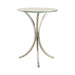 Eloise Round Accent Table with Curved Legs Chrome - Home Discount Furniture - NJ-linden