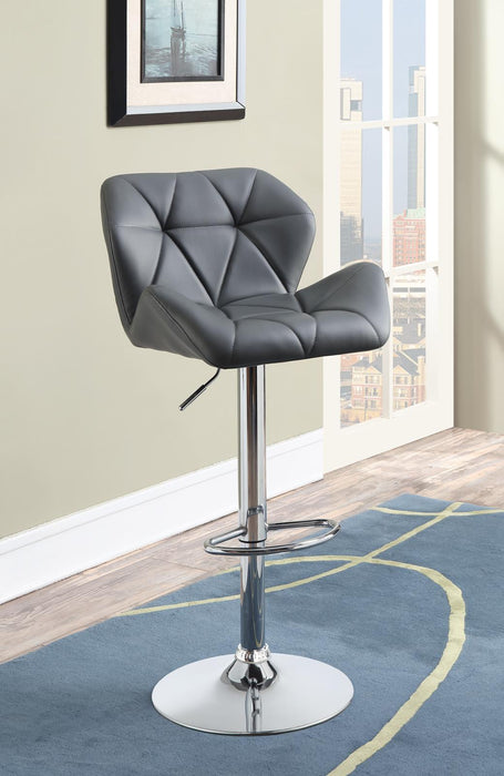 Berrington Adjustable Bar Stools Chrome and Grey (Set of 2) - Home Discount Furniture - NJ-linden