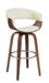 Zion Upholstered Swivel Bar Stool Walnut and Ecru - Home Discount Furniture - NJ-linden